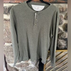 EUC Faherty Green Thermal Knitwear Henley